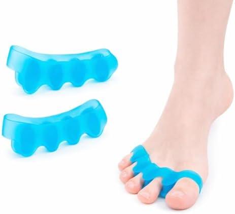 KTSAY Toe Separators for Women,Toe Spacers for Bunion Relief, Hammer Toe, Plantar Fasciitis & Pedicures,Includes Metatarsal Pad （blue）