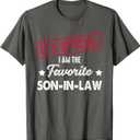 It's Official I'm The Favorite Son-in-Law T-Shirt Grey M
