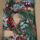 1 Pcs 6 Ft Artificial Norfolk Pine Garlands,Realistic Pine Garland,Artificial Greenery Garland for Christmas Table,Mantle, Wall, Indoor, Outdoor Decorations
