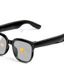 AI Smart Glasses with Camera and Audio, 8MP HD Camera Glasses for Men Women with Voice Assistant, 1080P Recording Sunglasses with Real-Time Translation, Open-Ear Audio for Vlogging, Travel, Business