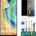 for Oppo A16 2021 LCD Screen for A16 2021 Screen Replacement A16 LCD Display CPH2269 Touch Digitizer Assembly Repair Kit(Black No Frame