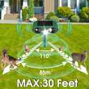Cat Repellent Outdoor,2 Pack Solar Animal Repeller Ultrasonic Cat Deterrent with PIR Motion Sensor Waterproof Pest Repeller Animal Deterrent for Garden Yard Cats, Dogs,Skunks,Raccoon Birds Squirrels