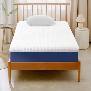 Gelsea 6" Twin Cooling Gel Memory Foam Mattress in a Box, Medium Firm, Graphite-Infused & Fiberglass-Free, CertiPUR-US Certified