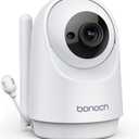 bonoch Add-on Baby Camera Unit for BBM03/ BBM05/07/09, 720p HD Video Baby Monitor Camera No WiFi, Security Split-Screen, Auto Night Vision, 4X Zoom, 2-Way Audio, Temperature Sensor, 8 Lullabies
