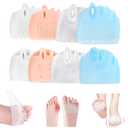 Silicone Toe Separators for Women & Men, 4 Packs Toe Separators Bunion Corrector Cushion, Breathable Soft and Comfortable Gel Foot Cushions, Multiple Colors (4 Pairs)