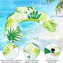 Korlon Tec Pool Floats Adult, 1/2/3 Pack Inflatable Pool Float Chair, Portable Pool Lounger Float with Cup Holders, Floating Pool Chair Floaties for Adults Summer Pool Lake River Beach Party Water Fun
