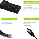 50W USB Charging Station with 10-Port Family-Sized Smart USB Ports for Multiple Devices - Smart Phone, Tablet, Laptop Computer - for iPhone 15/14/13 Black