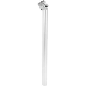 Bike Seat Posts 30.4x500mm Bike Saddle Post Seat Tube Aluminum Alloy Silver Tone Adjustable with Fixing Clip