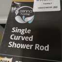 Zenna Home Matte Black, Curved Shower Curtain Rod, Tension or Permanent Mount, Easy Install, Rounded for Extra Room, 50 to 72 Inches