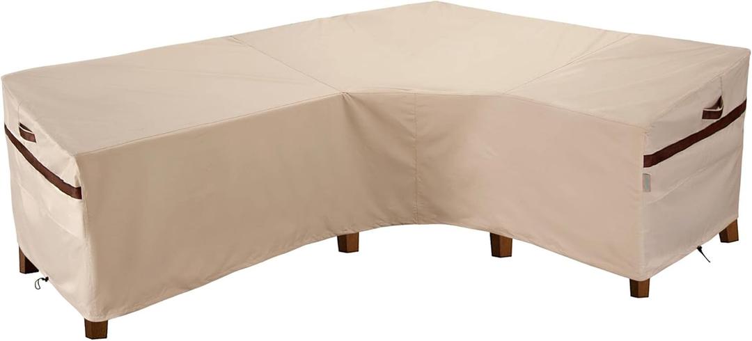 Patio Right-Facing Sectional Lounge Set Cover 106''L x 85''L x 34''D x 31''/26''H Waterproof Outdoor Furniture L-Shaped Sofa Sectional Covers