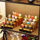 Gold Matte Metal Display Stand,8 Pcs 2 Set Display Risers, Metal Rectangular Display Shelf Holders for Showcase, Dessert, Perfume, Vendor Events, Cupcake Stands, Toys Display Shelves ( 8Pcs-Gold, 7L~8L~9L )