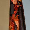 2Pack 24 Inch Prelit Maple Tree Fall Thanksgiving Decor with 48 LED Timer Battery Operated, Lighted 3D Acorn Maple Lampshade Pumpkin Artificial Tabletop Tree Thanksgiving Table Decorations Home Indoor