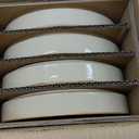 GBHOME Ceramic Dinnerware Sets for 4, 12 Pieces Stoneware Plates and Bowls Sets, Reactive Glaze Dishes -Scratch Resistant, Dishwasher&Microwave Safe-Warm Sand