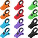 12 Pack Magnetic Chip Clips for Food Packages, Kitchen Clips with Magnet for Refrigerator, Plastic Assorted Colors for Food Storage