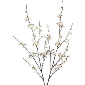 2 Pcs Cherry Blossom Branches Long Stems Fake Flowers for Spring Summer Indoor Home Decor 52" White Faux Artificial Cherry Flowers for Vase Wedding Office Party Table Centerpieces Bedroom Decor