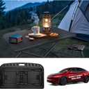 for Tesla Camping Portable Table Model Y Juniper 2020-2026 Trunk Folding Table with 2 Pack Chair Model Y Accessories Outdoor Collapsible Fold up Desk Travel Hiking Picnic BBQ Fishing Beach, 21 inches x 34 inches x 21 inches