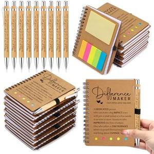 Jetec 20 Sets Employee Appreciation Gift Bulk Inspirational Spiral Notebook with Motivational Pen and Sticky Notepad Thank You Gifts for Volunteer Teacher Nurse Team Coworker (Difference Maker)