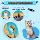 Grand Line Donut Inflatable Collar for Dogs and Cats, Soft Recovery Dog Cone After Surgery, Protective Pet Neck Cone for Small, Medium, Large Dogs, Not Block Vision (Blue, S) 