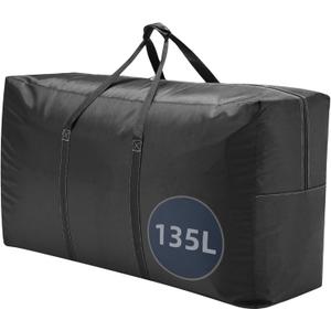 Extra Large travel duffel bag with Strong Handles, Waterproof duffel bag, Durable Zippers, Extra Large Storage Totes for Space Saving and Moving Supplies, 35.4″ × 11.8″ × 19.7″