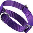 Martingale Collar for Dogs,Soft Nylon Choker Collar for Dogs,Training Escape Proof Heavy Duty Dog No Pull Dog Collar Adjustable for Small Medium Large Pet Boy Dogs, Purple S