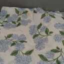Spring Pillow Covers 18x18 Inch 2 Pcs Blue Green Hydrangea Flower Decor Throw Pillows Vintage Floral Seasonal Summer Outdoor Decoration Pillowcase Linen Cushion Cover for Couch Sofa