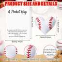 Hollowfly 12 Set Baseball Pocket Hug Heart Shape Stitching Pocket Hug with Inspirational Cards and Organza Bags Encouragement Gifts for Baseball Players Athletes Teams Sports Lovers Coaches Graduation