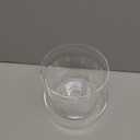 Baderke 4 Inch Glass Plant Pots with Saucer, Flower Nursery Plant Pots with Drainage for Flower Seed Starter Transparent Seedling (1 Set)