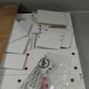 YITAHOME Small Solid Wood Top Kitchen Island Cart on Wheels with Storage, Rolling Portable Dining Room Serving Utility Carts Mobile Movable with 3 Drawers Cabinet, Oak & White