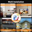 TV Antenna-Smart TV Antenna 600+ Miles Coverage Range, HD Digital TVs Antenna for Local Channels, Support 4K 1080P & Signal Amplifier, 18ft High Performance Coax Cable, Support All TVs-Orange