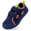 WateLves Toddler Little Kids Wide Barefoot Shoes The First Walking Shoes Girls Boys Breathable Zero Drop Minimalist Sneakers with Wide Toe Box Natural to Grow, Size 27