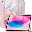 Soke Case for iPad (A16) 11th Generation 2025, Compatible with 10th Gen 10.9 Inch 2022, Shockproof Cover with Pencil Holder, Auto Wake/Sleep & Tri-fold Stand, Dreamy Marble