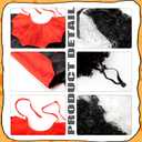Halloween Cat Costume,Reversible Cape and Wig Set for Cats Dogs, Adjustable Red Black Witch Vampire Cruella Style Pet Outfit with Neck Strap