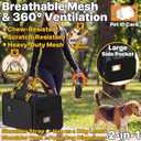 PAWZIDEA Expandable Large Pet Carrier, Soft-Sided 2–4 Cats Carrier Up 55lbs, 24.0"L x 16.0"W x 16.0"H, Black Warrior