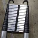 14.5FT Telescoping Ladder with Tool Tray, Extension Aluminum Folding Ladders Collapsible Ladder, Telescopic Ladders Foldable Extendable Ladder for Home Homeuse RV Attic Roof