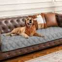 Ameritex Waterproof Dog Bed Cover Pet Blanket with Anti-Slip Back for Furniture Bed Couch Sofa (30x100 Inch (Pack of 1), Light grey)