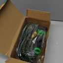 Flexi Hose with 8 Function Nozzle, 25FT - Lightweight Expandable Garden Hose, No-Kink Flexibility, 3/4 Inch Solid Brass Fittings and Double Latex Core - Black and Green