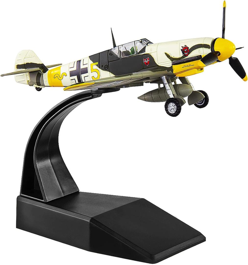 HANGHAN 1/72 BF109 Fighter Plane Metal Fighter Military Model Diecast Plane Model for Collection or Gift