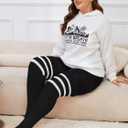 Moon Wood Plus Size Thick Thigh High Socks for Thick Thighs- Extra Long Striped Over the Knee Halloween Socks Leg Warmers