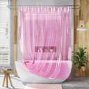 AmazerBath 72x78 Long Shower Curtain Liner, Clear Pink Plastic Shower Liner, Waterproof PEVA Shower Liners, Cute Lightweight Shower Curtains for Bathroom with 3 Magnets & 12 Rustproof Grommets