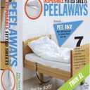 Peelaways Waterproof Disposable Bed Sheets  As Seen On Shark Tank | 7-Layer Absorbent Wellness Sheets for Elderly, Homecare, Hospital Use and Travel (Twin XL  7 Layers  80" x 39" x 9", White)