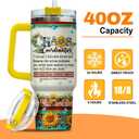 Chaos Coordinator Leopard Sunflower, Tumbler 40 Oz With Handle Lid And Straw, Chaos Coordinator Gifts, Handle Tumblers Flower Butterfly Yellow Coffee Women For Floral Black