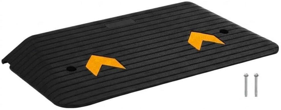 3" Rise Threshold Ramp Doorway, Rubber Power Wheelchair Ramp, Load Capacity, Non-Slip Surface Rubber Solid Threshold Ramp, Portable Driveway Curb Ramp