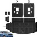 Cargo Mat Backrest Mats for 2016-2025 2026 Dodge Durango 6/7 Seats Car Mat Accessories, All Weather TPE Cargo Liner Trunk Mat SXT GT RT SRT 392 Hellcat(Cargo Mat+3rd Row Backrest Mats)