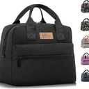 HOMESPON Insulated Lunch Bag for Women Men Lunch Box Cooler Lunch Tote for Work Picnic (Black)