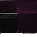 Upright Piano Cover, Colorfast Pleuche Full Piano Dust Proof Decorated Cover(Purple)