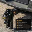 CAMMOO Adjustable Trailer Hitch, Tow Hitch Fits 2.5 inch Receiver, 8inch Rise/Drop Hitch, 2" and 2-5/16" Ball Hitch, 22000 LBS GTW Truck Hitch with U-Shaped Alloy Steel Anti-Theft Pin, Black