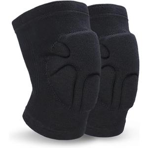 Volleyball Knee Pads for Dancers, Soft Breathable Knee Pads for Men Women Kids Knees Protective, Knee Brace for Volleyball Football Dance Yoga Tennis Running Cycling Workout Climbing (Small, Style B-Black)