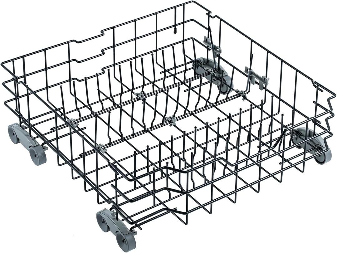 Upgraded WD28X25960 Dishwasher Lower Rack Replacement Parts for GE Dishwasher Bottom Rack Profile Triton XL Monogram Cafe Dishrack GE Dishwasher Rack Lower Drawer Tray With WD35X21041 Rollers