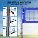 Professional Heavy Duty Volleyball Net Set for Backyard & Beach, Outdoor Net System with Steel Anti-Sag Winch, 32FT Reinforced Net, Height Adjustable Rust-Resistant Aluminum Poles, Portable Carry Bag, 32'l X 3'h Polyethylene Net