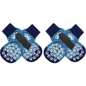 EXPAWLORER Anti Slip Dog Socks to Prevent Licking Paws, Dog Shoes for Hot Pavement, Dog Booties for Small Medium Large Senior Dogs, Traction Control Boots & Paw Protectors for Hardwood Floors, L